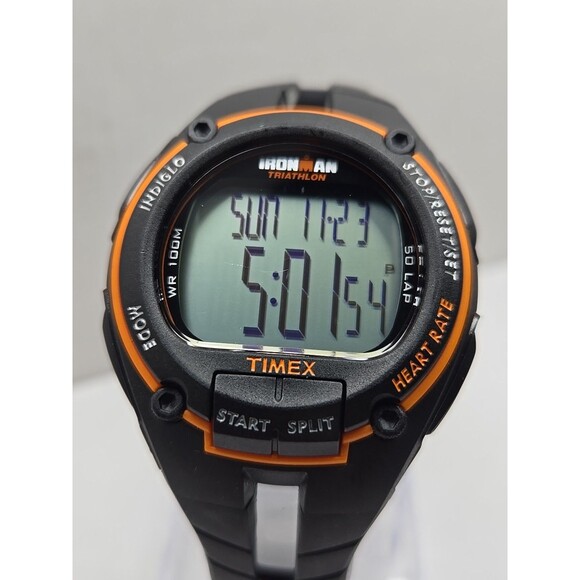 Timex Ironman T5K143 Heart Rate 50 Lap Digital Sport Watch WR100M New Battery - Picture 4 of 11